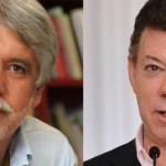 Enrique Peñalosa (L) and Juan Manuel Santos