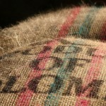 Sacks of Colombian coffee