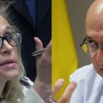 Sandra Morelli (L) and Eduardo Montealegre