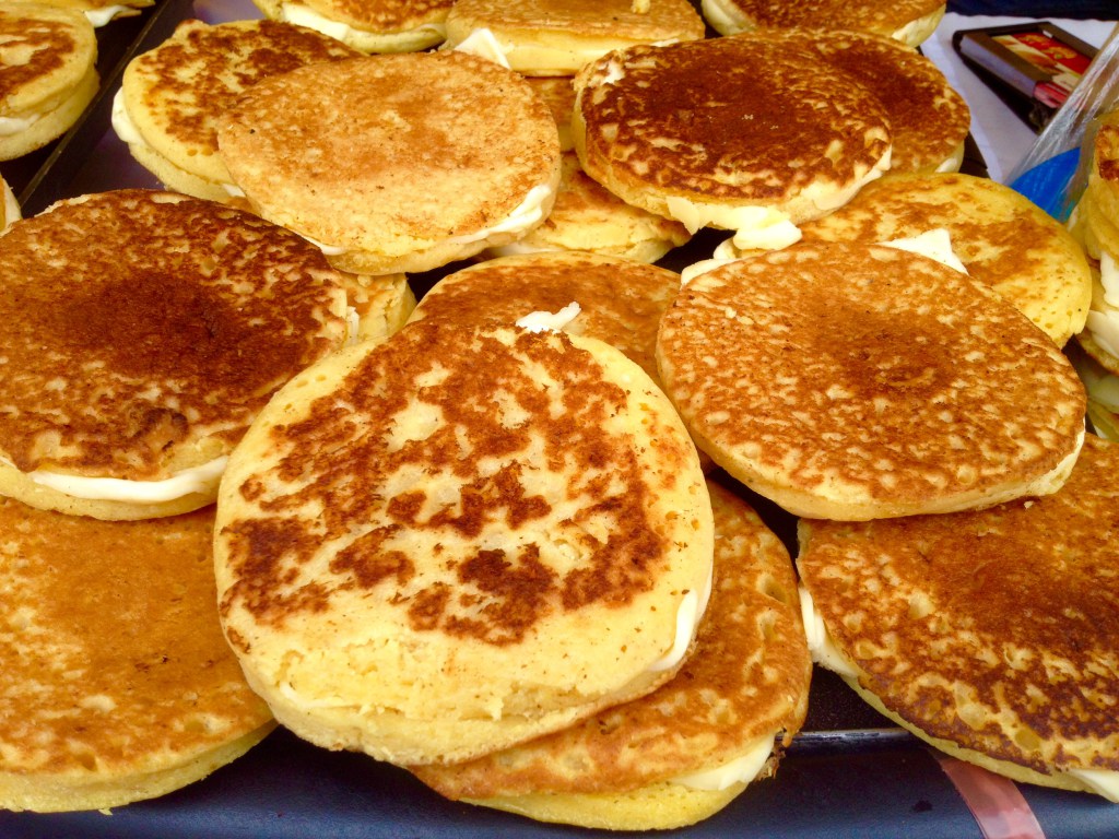 There are many arepas but the arepa de choclo is everyone’s favorite