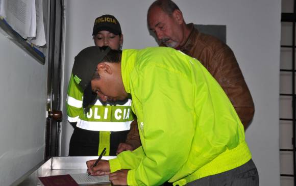 Police photo from the arrest of Italian criminal Enricco Muzzolini