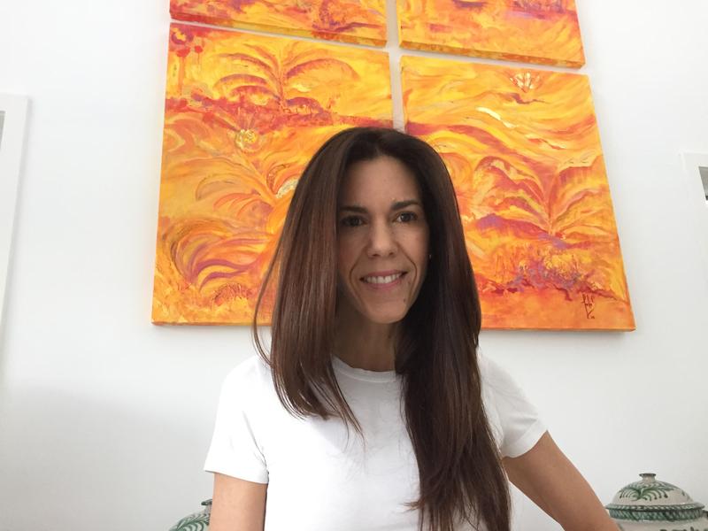 Give to Colombia founder Angela Maria "Nai" Tafur at her home in Key Biscayne. Tim Padgett / WLRN.org